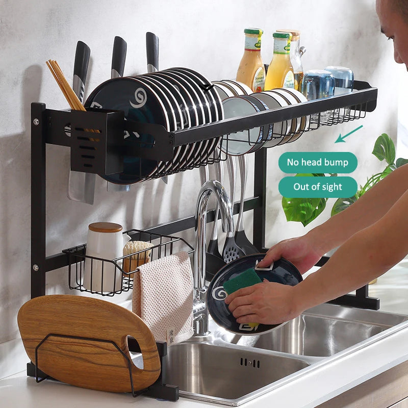 Organizador y Escurridor de cocina – En acero Inoxidable