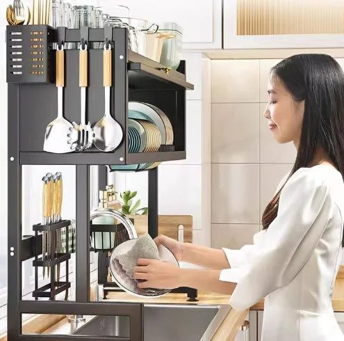 GuardaSeco™-Escurridor de cocina con Tapa y Almacenamiento